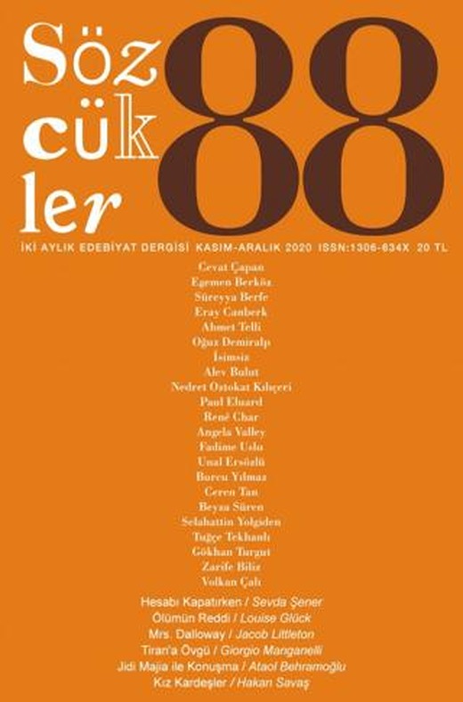 Sözcükler Dergisi Sayı: 88 Kasım - Aralık 2020 | Sözcükler Yayınları (Ciltsiz)