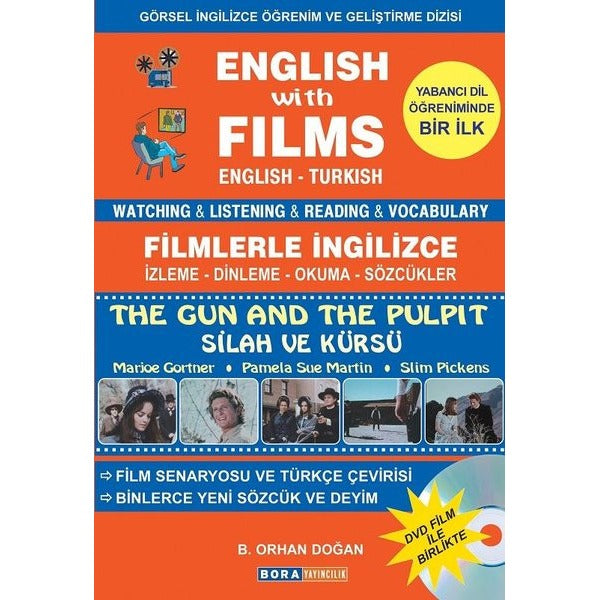 English with Films The Gun and The Pulpit-Dvd Film ile Birlikte | Bora Yayıncılık (İnce Kapak)