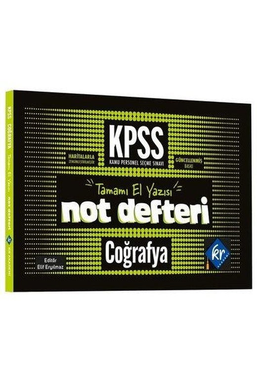 KPSS Coğrafya El Yazısı Konu Anlatım Defteri | KR Akademi (İnce Kapak)
