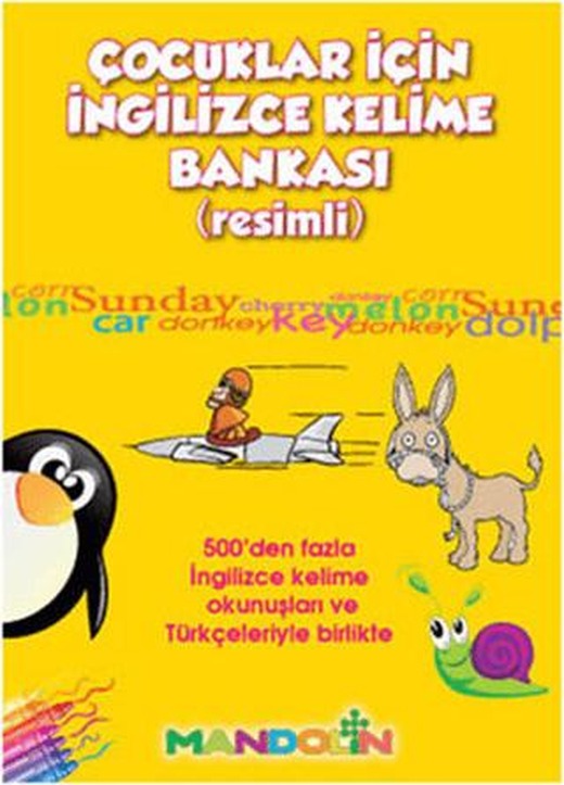 Çocuklar İçin İngilizce Kelime Bankası (Resimli) | Mandolin Yayınları (Ciltsiz)