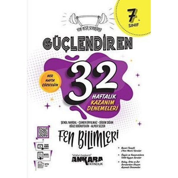 7. Sınıf Fen Bilimleri Güçlendiren 32 Haftalık Kazanım Denemeleri