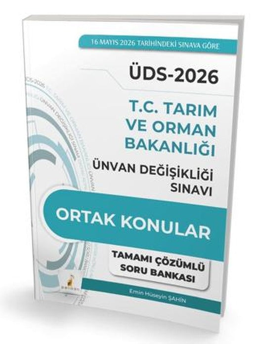 ÜDS T.C. Tarım ve Orman Bakanlığı Ünvan Değişikliği Sınavı Ortak Konular Tamamı Çözümlü Soru Bankası | Pelikan Tıp Teknik Yayıncılık (Ciltsiz)