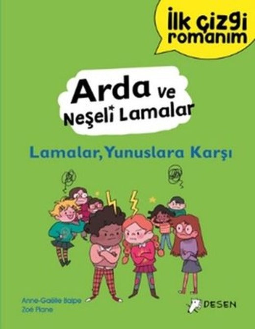 Arda ve Neşeli Lamalar: Lamalar Yunuslara Karşı - İlk Çizgi Romanım | Desen Yayınları (İnce Kapak)