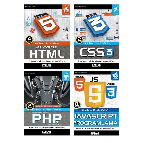 Web Programlama Seti 2 - 4 Kitap Takım | Kodlab (İnce Kapak)
