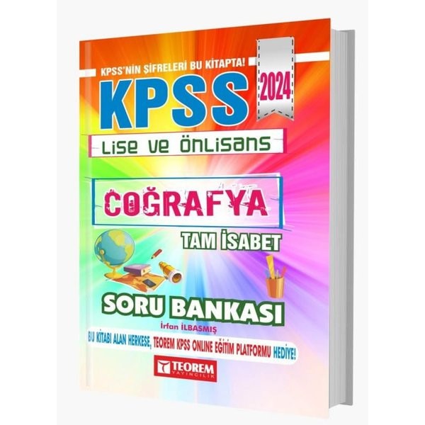 2024 KPSS Lise Ön Lisans Tam İsabet Coğrafya Soru Bankası | Teorem Yayınları (İnce Kapak)