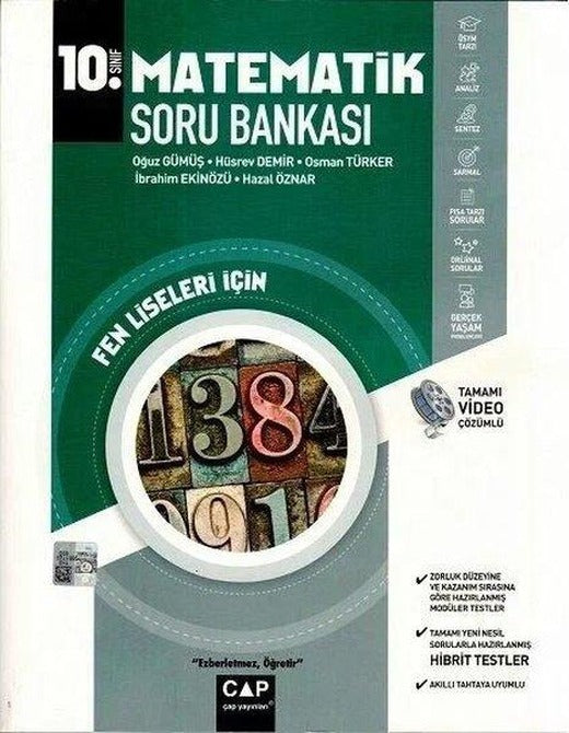10.Sınıf Fen Lisesi Matematik Soru Bankası | Çap Yayınları (İnce Kapak)