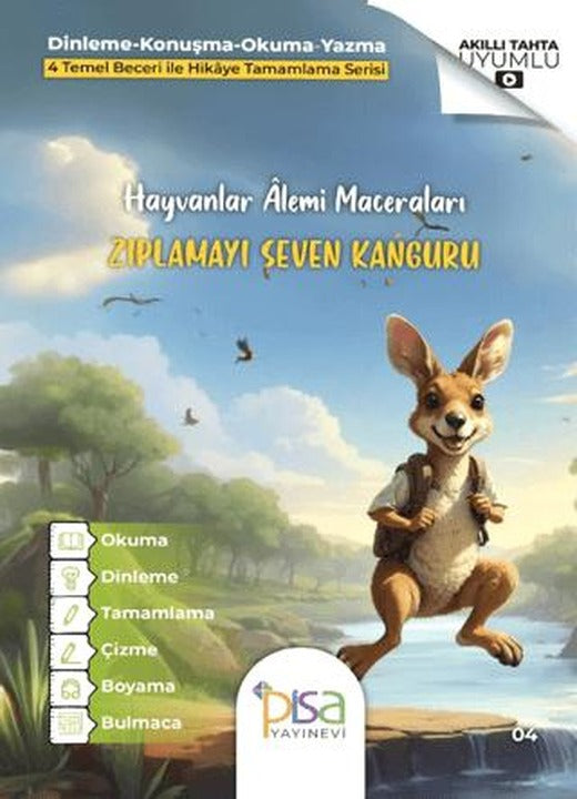Zıplamayı Seven Kanguru | Pisa Yayınevi (Ciltsiz)