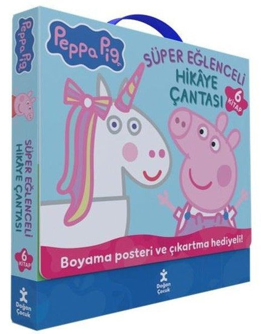 Peppa Pig Seti - Süper Eğlenceli Hikaye Çantası - 6 Kitap Takım | Doğan Çocuk (İnce Kapak)