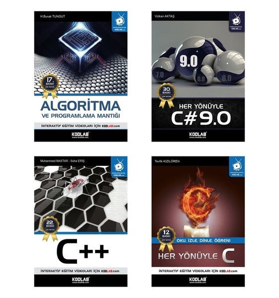 Programlama Uzmanlık Seti 3-4 Kitap Takım | Kodlab (İnce Kapak)