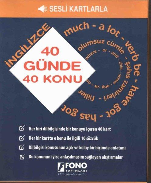 40 Günde 40 İngilizce Konu | Fono Yayınları (İnce Kapak)  - Resim 1