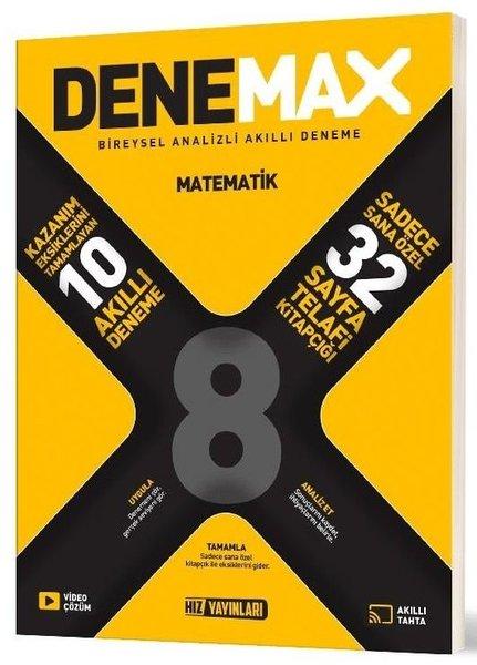 Denemax 8. Sınıf Matematık 10'Lu Akıllı Deneme | Hız Yayınları (İnce Kapak)  - Resim 1