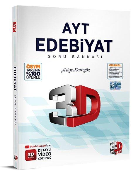 AYT Edebiyat Soru Bankası | 3D Yayınları (İnce Kapak)  - Resim 1