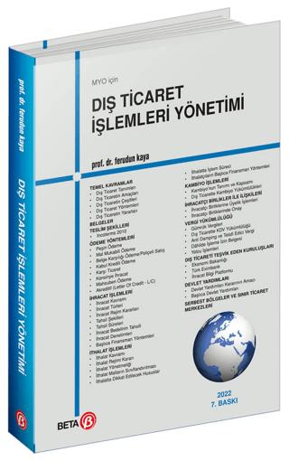 MYO İçin Dış Ticaret İşlemleri Yönetimi | Beta Yayınevi (Ciltsiz)  - Resim 1