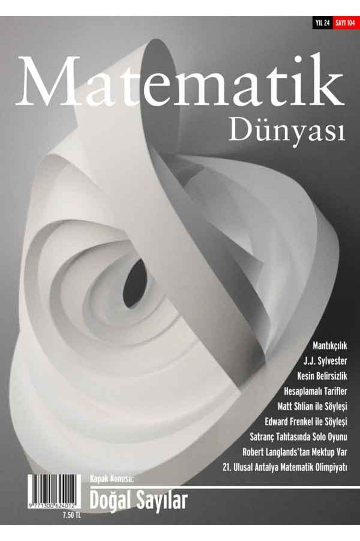 Matematik Dünyası Dergisi Sayı:104 Yıl:2016 | Nesin Yayınevi (Ciltsiz)