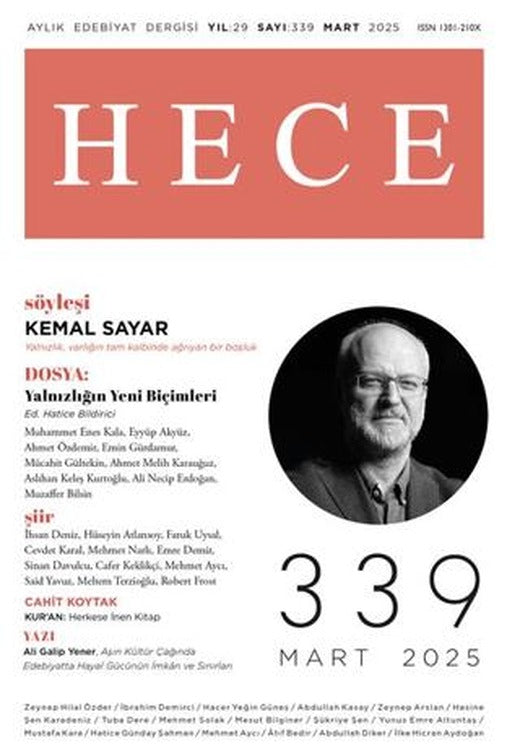 Hece Dergisi - Sayı 339 Mart 2025 | Hece Dergisi (Ciltsiz)