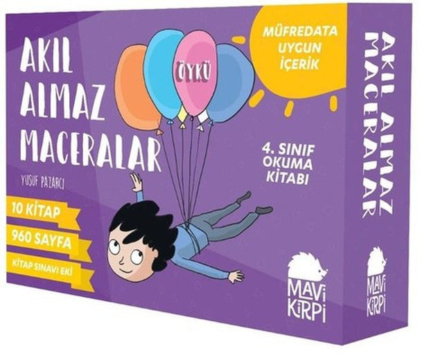 Akıl Almaz Maceralar Seti-10 Kitap Takım | Mavi Kirpi (İnce Kapak)