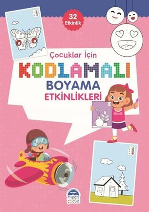 Çocuklar için Kodlama Etkinlikleri - Pembe - 32 Etkinlik | Martı Yayınları