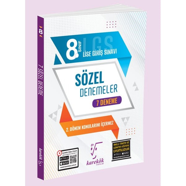 2023 8.Sınıf LGS 1.Dönem Sözel Deneme 7'li | Karekök Eğitim Yayın (İnce Kapak)