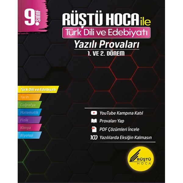 9. Sınıf Türk Dili ve Edebiyatı Yazılı Provaları | Rüştü Hoca (İnce Kapak)