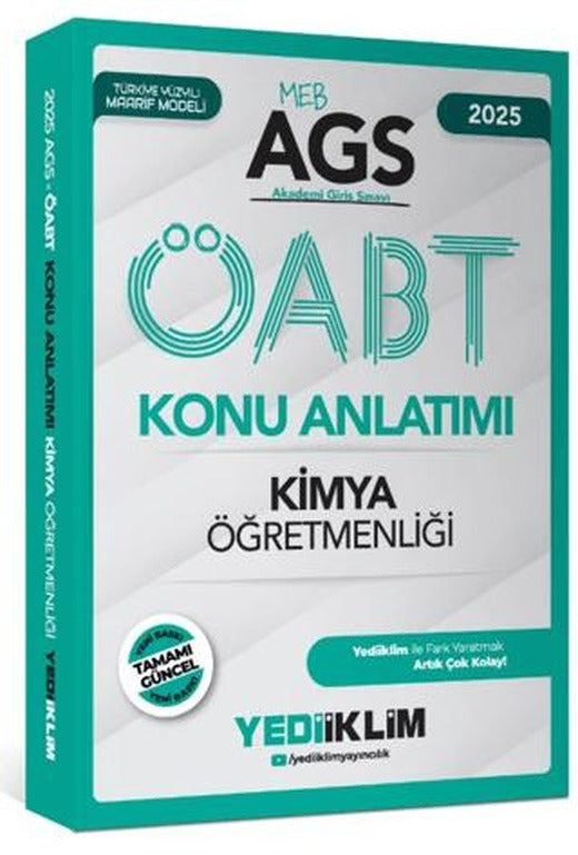2025 MEB AGS ÖABT Kimya Öğretmenliği Konu Anlatımı | Yediiklim Yayınları (Ciltsiz)