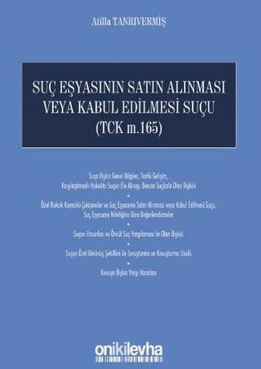 Suç Eşyasının Satın Alınması Veya Kabul Edilmesi Suçu | On İki Levha Yayınları (Ciltsiz)
