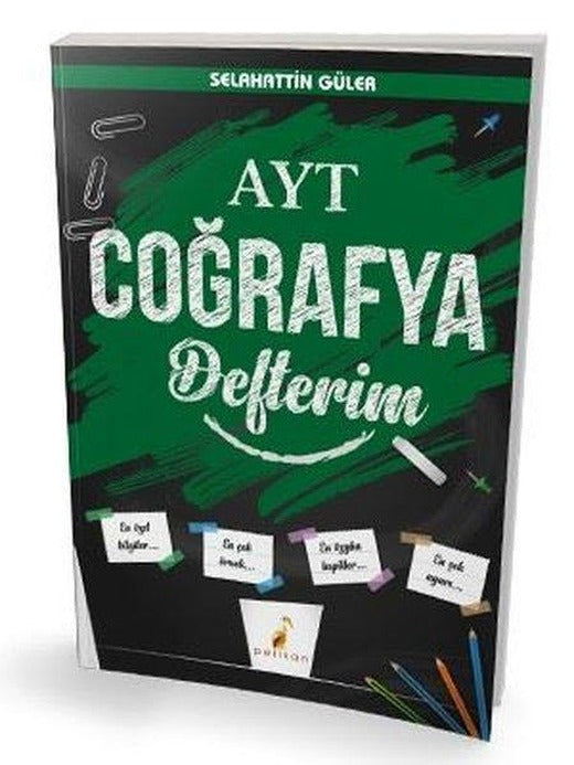 YKS AYT Coğrafya Defterim | Pelikan Yayınları (İnce Kapak)