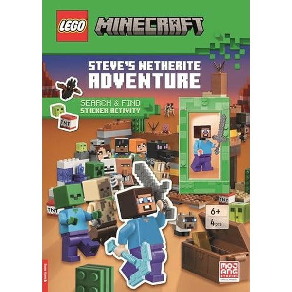 LEGO Minecraft Steve’s Netherite Adventure Search & Find Sticker Activity | Michael O'Mara Books Ltd (İnce Kapak)