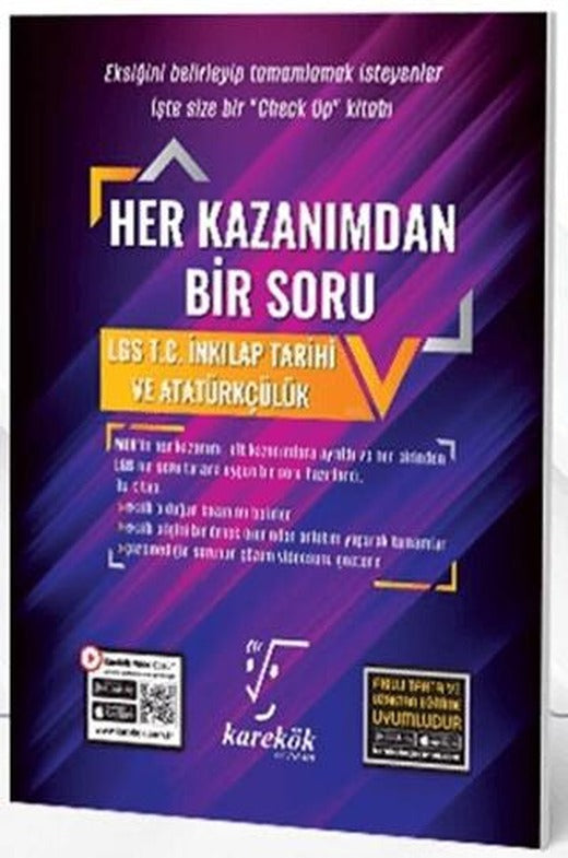 8. Sınıf LGS T.C. İnkılap Tarihi ve Atatürkçülük Her Kazanımdan Bir Soru | Karekök Yayıncılık (Ciltsiz)