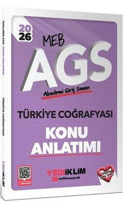 2026 MEB AGS Türkiye Coğrafyası Konu Anlatımı | Yediiklim Yayınları (İnce Kapak)
