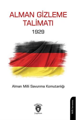 Alman Gizleme Talimatı 1929 | Dorlion Yayınları (Ciltsiz)  - Resim 1