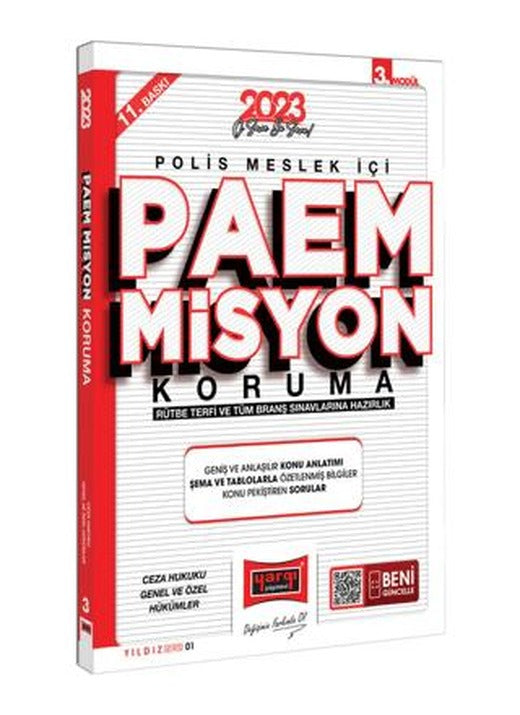 Yargı Yayınları 2023 Yıldız Serisi PAEM Misyon Koruma Rütbe Terfi ve Tüm Branş Sınavlarına Hazırlık Ceza Hukuku ve Genel Hükümler Konu Anlatımı (Modül 3) | Yargı Yayınevi (Ciltsiz)