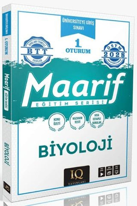 1. Oturum Maarif Biyoloji Eğitim Serisi | IQ Yayınları (Ciltsiz)
