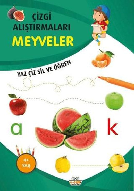 Meyveler - Çizgi Alıştırmaları