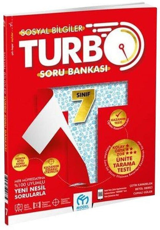 7. Sınıf Turbo Sosyal Bilgiler Soru Bankası | Model Eğitim Yayınları (İnce Kapak)