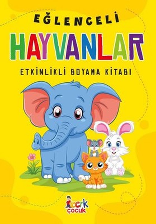 Eğlenceli Hayvanlar - Etkinlikli Boyama Kitabı | Bıcırık Yayınları