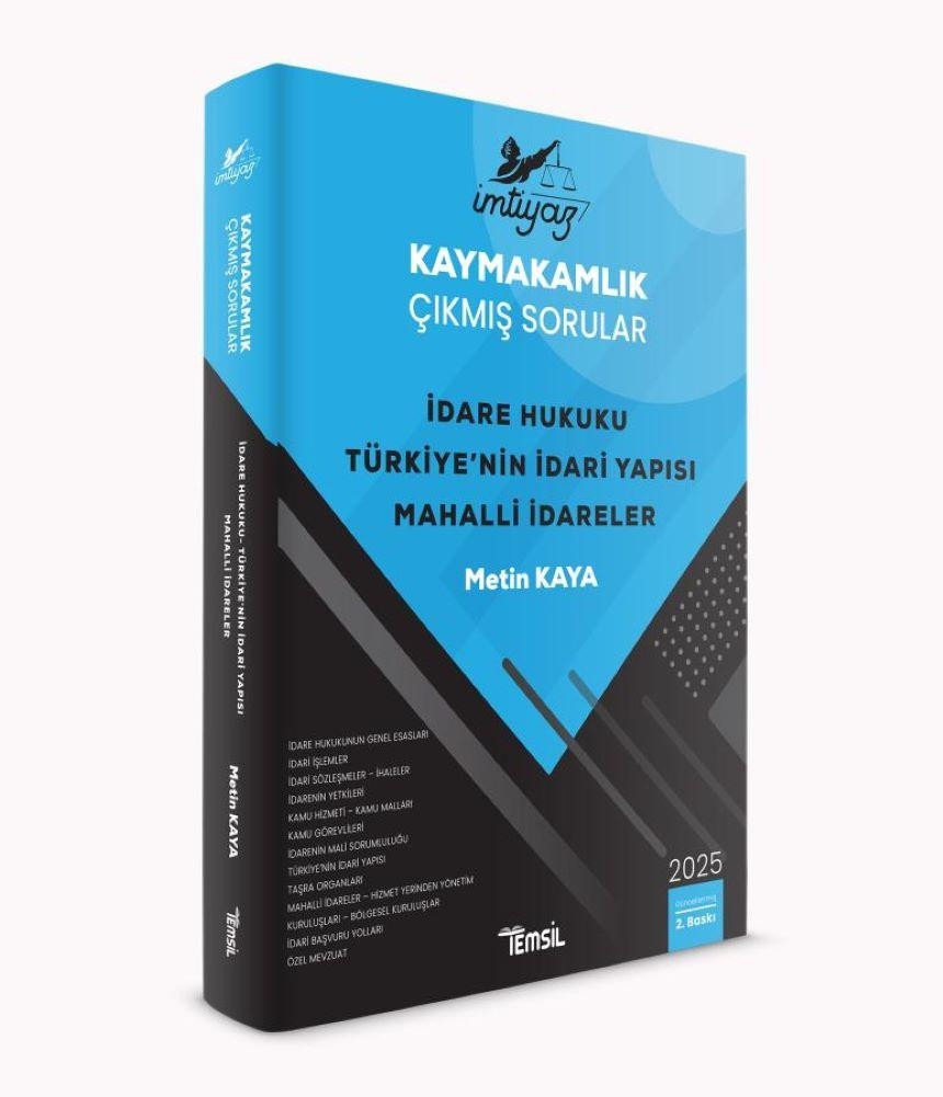 İmtiyaz Kaymakamlık Çıkmış Sorular İdare Hukuku – Türkiye’nin İdari Yapısı – Mahalli İdareler | Temsil Kitap (Ciltsiz)