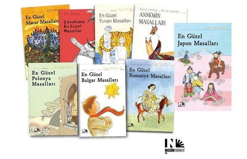 Nesin Masal Kitapları Seti - 8 Kitap Takım | Nesin Yayınevi (İnce Kapak)