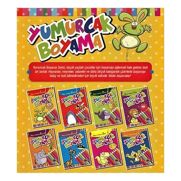 Yumurcak Boyama Kitabı (8 Kitap Takım)