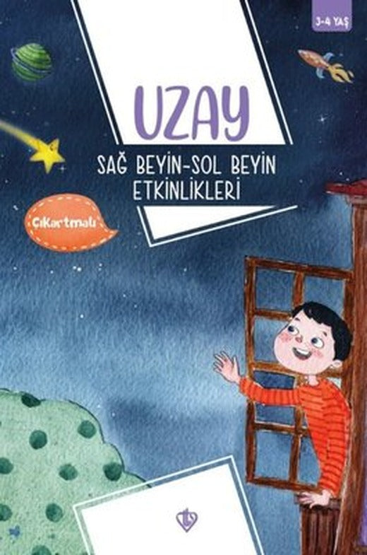 Uzay - Sağ Beyin - Sol Beyin Etkinlikleri-Çıkartmalı - 3 - 4 Yaş | Türkiye Diyanet Vakfı Yayınları