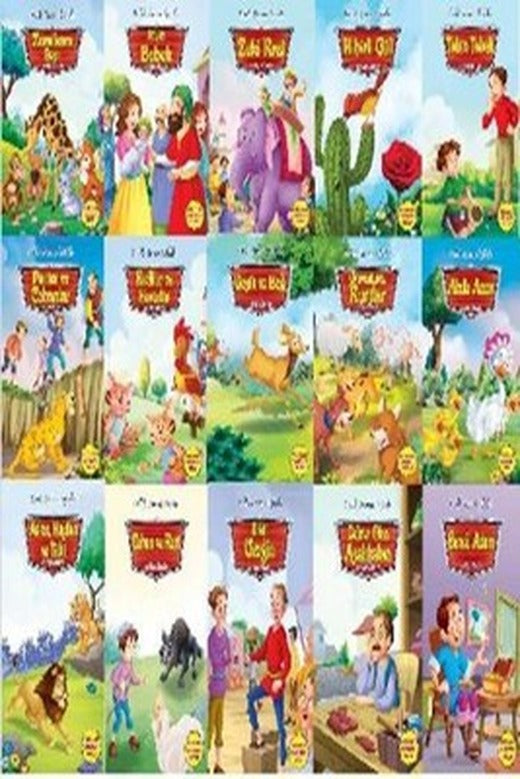Evvel Zaman İçinde - 15 Kitap Takım | Parıltı Yayınları - Çocuk Kitapları Dizisi (İnce Kapak)