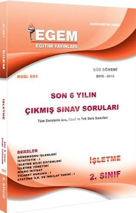 2. Sınıf İşletme Bölümü Çıkmış Sınav Soruları (2012-2018) (Güz Dönemi)