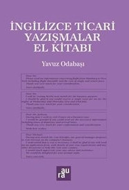 İngilizce Ticari Yazışmalar El Kitabı | Aura (İnce Kapak)