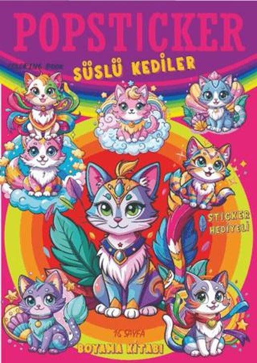 Popsticker - Süslü Kediler | Lama Toys (Ciltsiz)