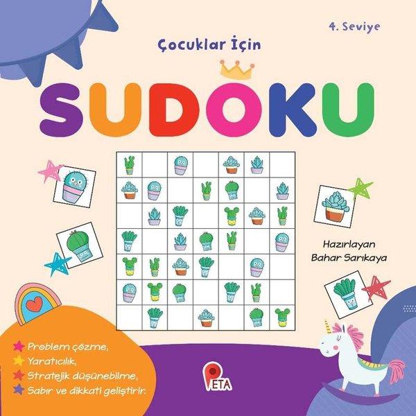 Çocuklar İçin Sudoku - 4.Seviye | Peta (İnce Kapak)  - Resim 1