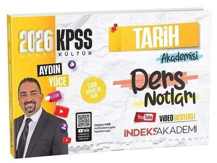 2026 KPSS Tarih Akademisi Video Ders Notları | İndeks Akademi (İnce Kapak)