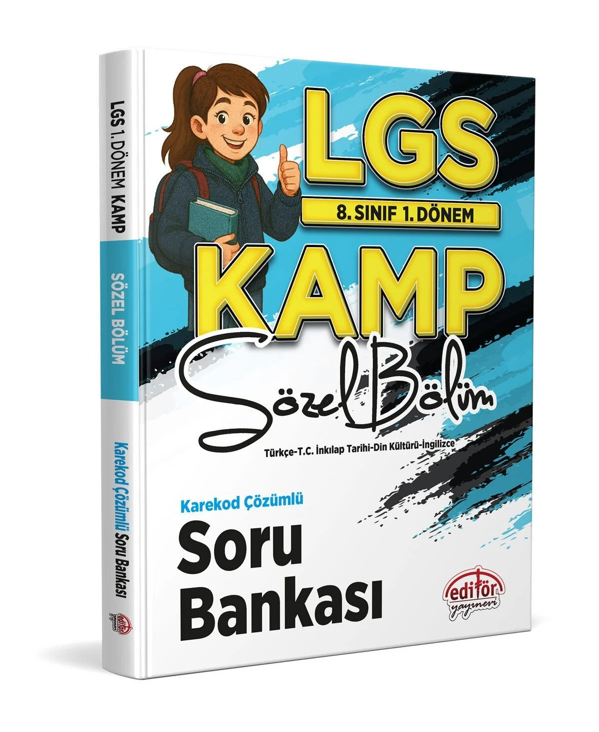 8. Sınıf 1. Dönem LGS Kamp Sözel Bölüm Karekod Çözümlü Soru Bankası | Editör Yayınevi (Ciltsiz)