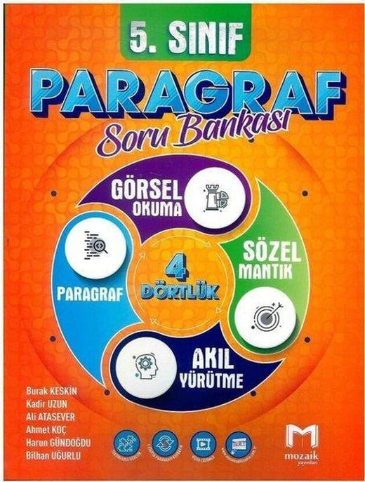 5.Sınıf Paragraf Soru Bankası | Mozaik - Ders Kitapları (İnce Kapak)
