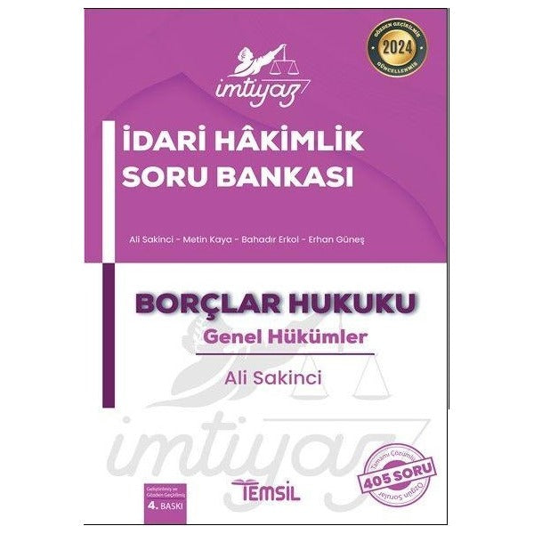 İmtiyaz İdari Hakimlik Soru Bankası Borçlar Hukuku Genel Hükümler