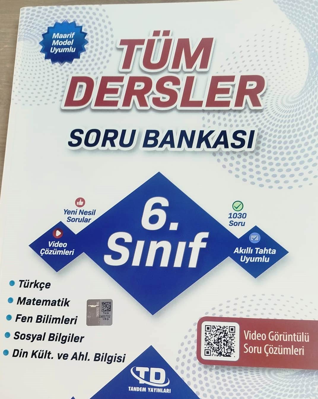 6. Sınıf Tüm Dersler Soru Bankası | Tandem Yayınları (Ciltsiz)