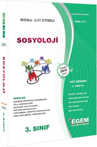 3. Sınıf Sosyoloji Konu Anlatımlı Soru Bankası - Güz Dönemi (5. Yarıyıl)